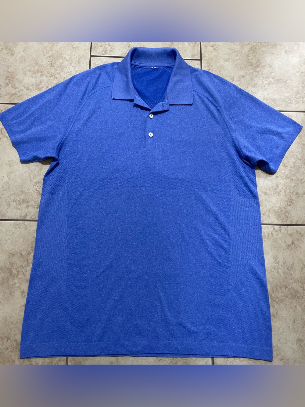 Lululemon Men's Blue Polo Shirt Size L
